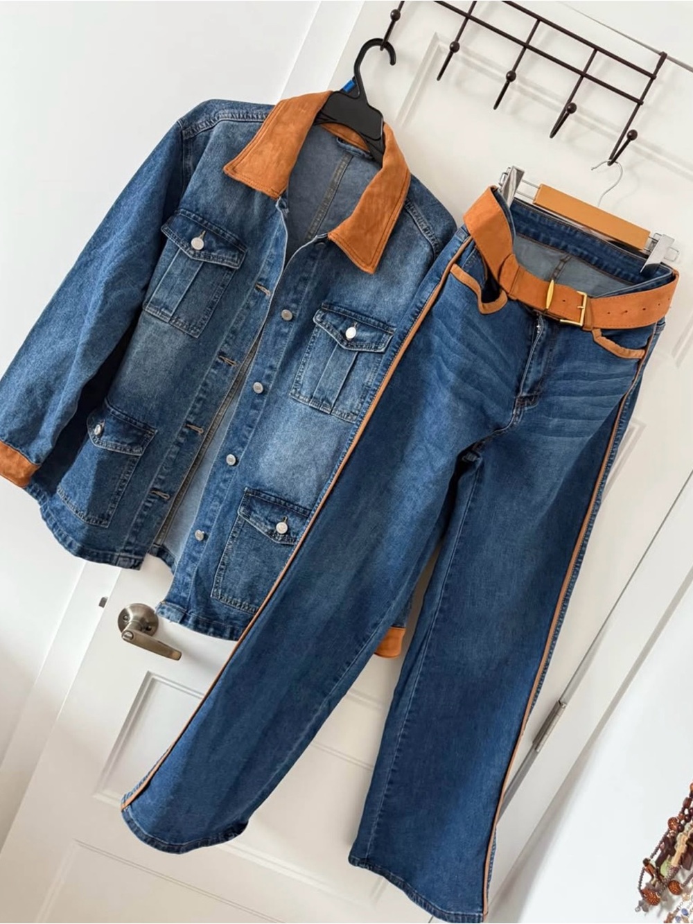 MT Light Blue Denim Jacket with Dark Blue Accents